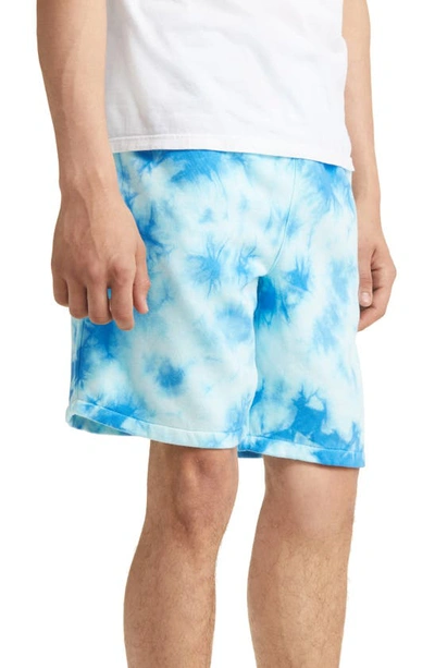 Shop Volcom Iconic Stone Fleece Shorts In Maliblue