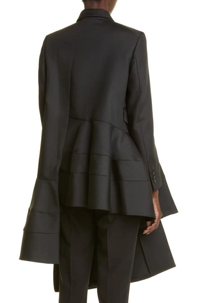 Shop Comme Des Garçons Asymmetric Serge Coat In Black
