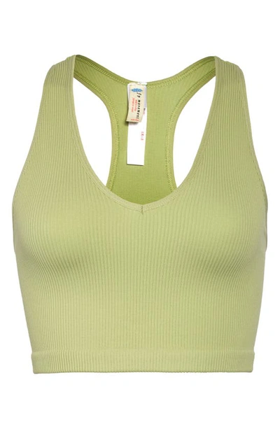 Shop Free People Fp Movement Free Throw Crop Tank In Brushed Pistachio