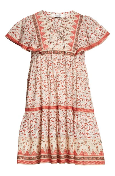 Shop Sea Ivette Mix Floral Cotton Tunic Dress In Red