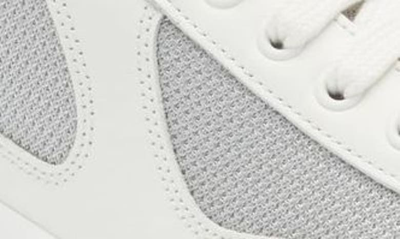 Shop Prada America's Cup Sneaker In White/ Silver