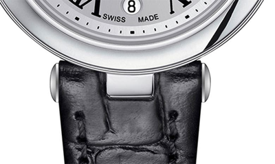 Shop Tissot Bellissima Leather Strap Watch, 26mm In Black