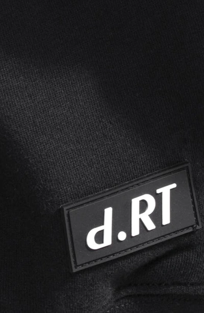 Shop D.rt Holla Convertible Logo Hoodie In Black