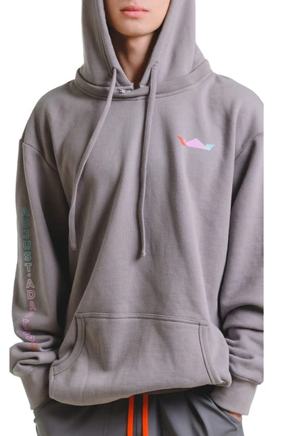 Shop D.rt Notorious  Convertible Graphic Hoodie In Grey