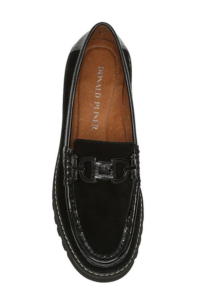 Shop Donald Pliner Helioci Moc Toe Loafer In Black