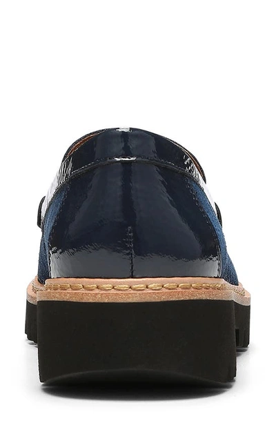 Shop Donald Pliner Helioci Moc Toe Loafer In Navy