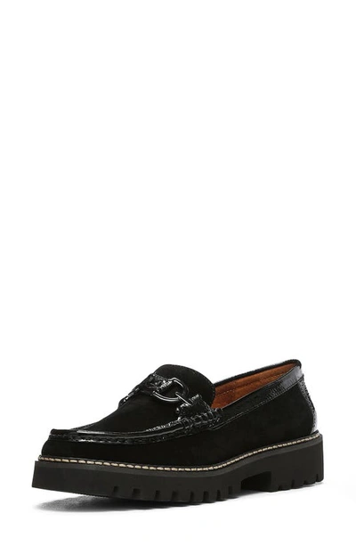 Shop Donald Pliner Helioci Moc Toe Loafer In Black