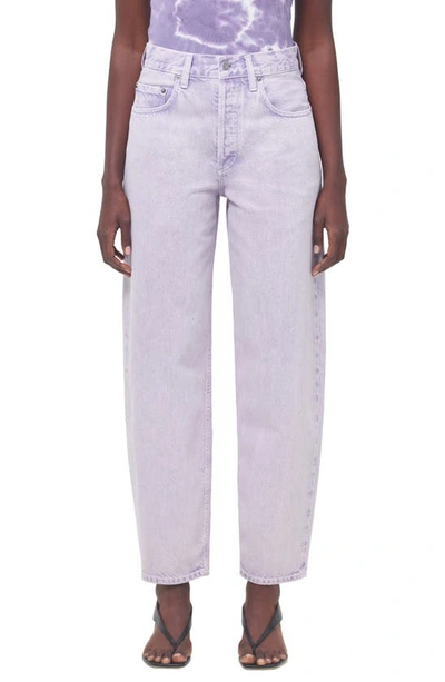 Shop Agolde Organic Cotton Tapered Baggy Jeans In Electric