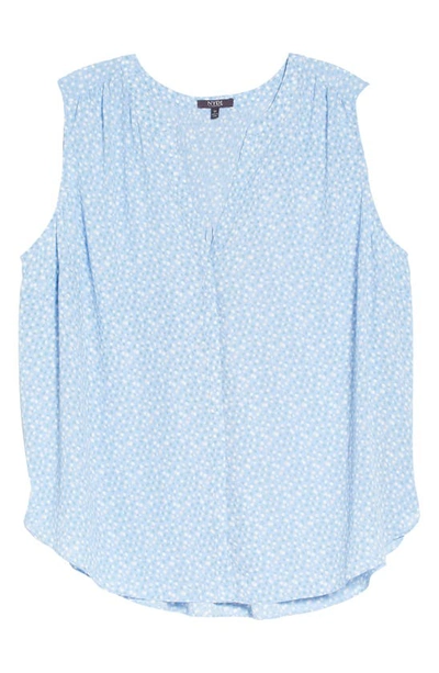 Shop Nydj Print Sleeveless Pleat Back Top In Priscilla Dot