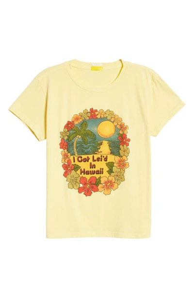 Shop Mother The Boxy Goodie Goodie Supima® Cotton Tee In I Got Leied In Hawaii