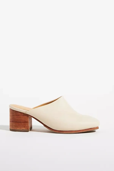 Shop Nisolo All-day Heeled Mules In White