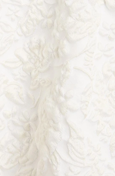 Shop Simone Rocha Drop Waist Cloqué Dress In Ivory