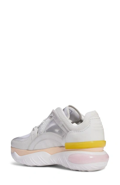 Shop Fendi Fancy Lace-up Sneaker In White