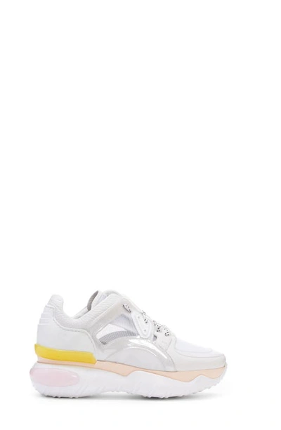 Shop Fendi Fancy Lace-up Sneaker In White