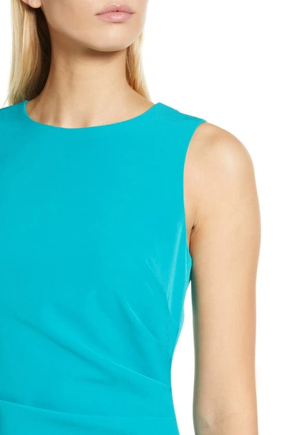 Shop Eliza J Asymmetric Ruffle Hem Cocktail Dress In Bright Turquoise