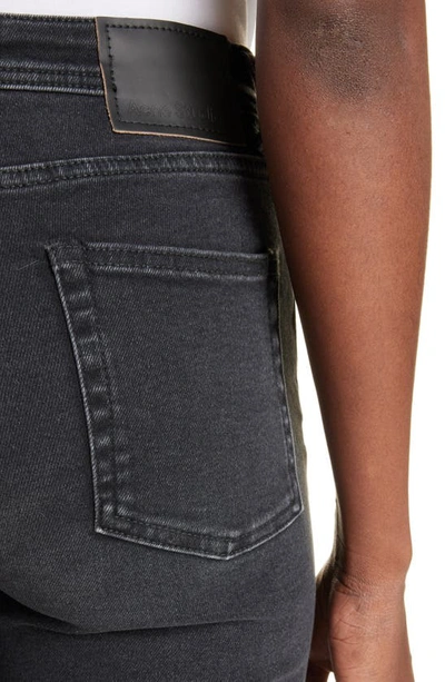 Shop Acne Studios Peg High Waist Skinny Jeans In Used Black