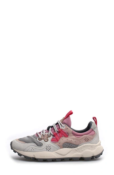 Shop Flower Mountain Yamano 3 Sneaker In Grey- Pink