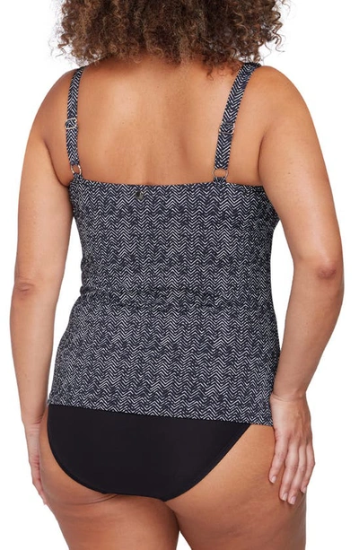 Artesands Plus Size Raphael Underwire Tankini Top In Black