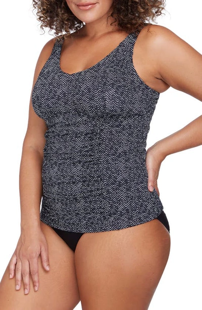 Artesands Plus Size Raphael Underwire Tankini Top In Black