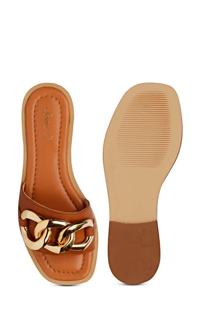 Shop Saint G Alexa Slide Sandal In Cuoio