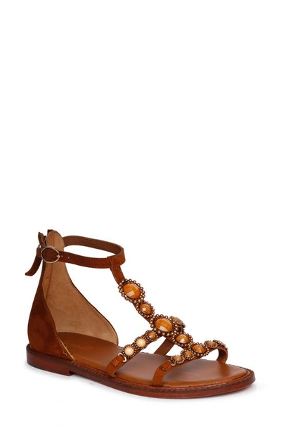 Shop Saint G Lauren Gladiator Sandal In Cuoio