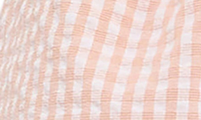 English Factory Front Tie Shirred Puff Sleeve Top In Blush