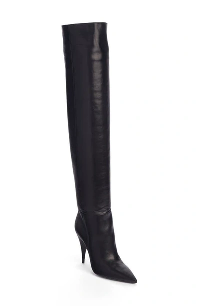 Shop Saint Laurent Kiki Over The Knee Boot In Black Leather