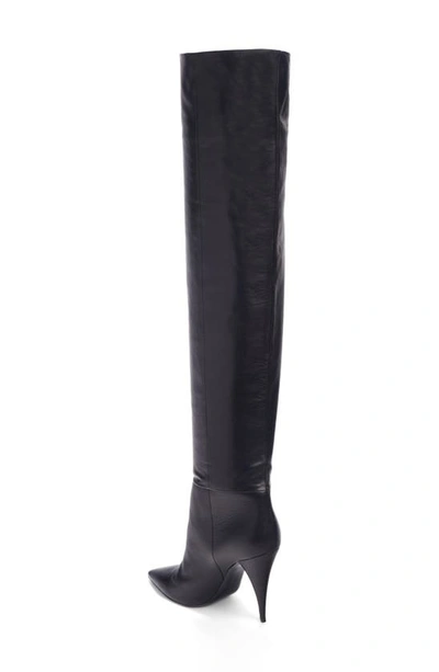 Shop Saint Laurent Kiki Over The Knee Boot In Black Leather