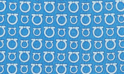 Shop Ferragamo Ivory Print Silk Tie In Royal/ Azzurro