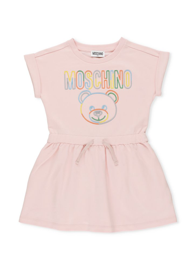 Shop Moschino Kids Logo Printed Short Sleeved T In Pink