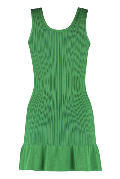 Shop Philosophy Di Lorenzo Serafini Flared Sleeveless Dress In Green