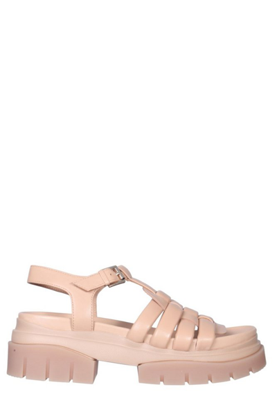 Shop Ash Sirena Woven Buckle Fastened Sandals In Beige