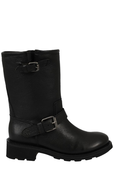 Shop Ash Toxic Double Buckle Boots In Black
