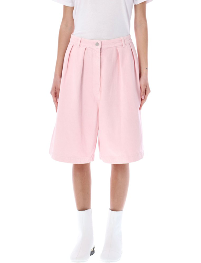 Shop Raf Simons Logo Patch Knee In Pink