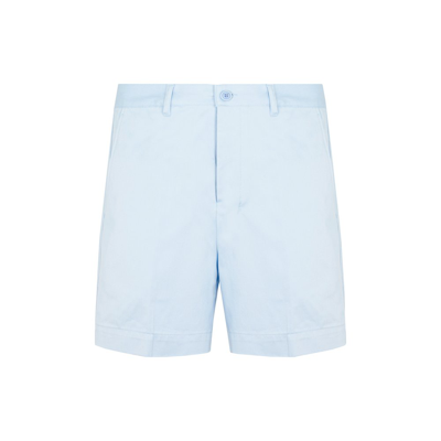 Shop Ami Alexandre Mattiussi Ami Buttoned Bermuda Shorts In Blue