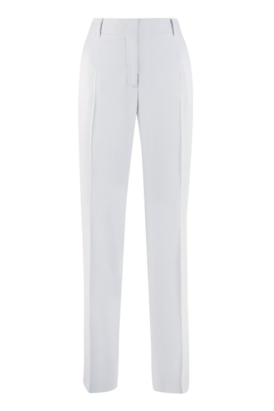 Shop Alberta Ferretti High Waist Tailored Pants In Grey