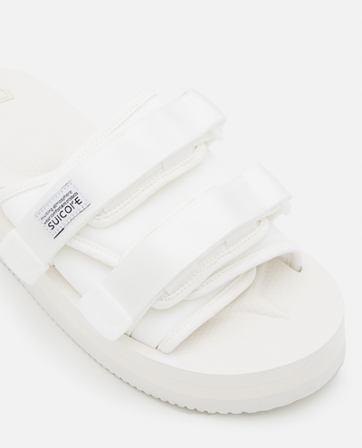 Shop Suicoke Moto Platform Sandals In White