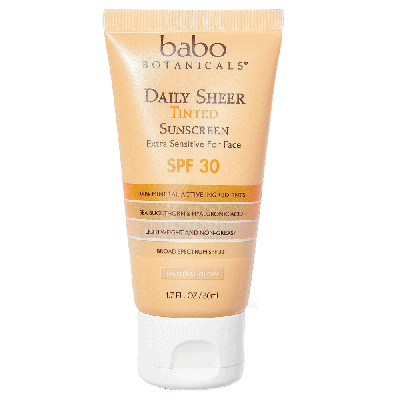 Shop Babo Botanicals Daily Sheer Tinted Face Mineral Sunscreen Spf 30