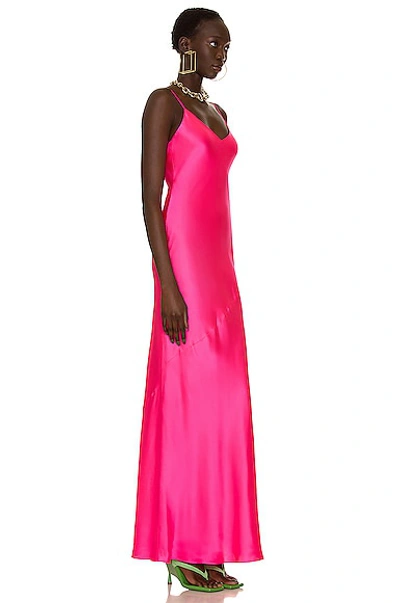 Shop L Agence Serita Maxi V Neck Dress In Rose