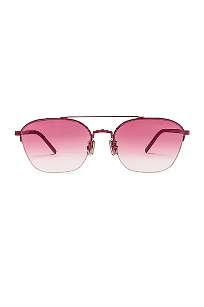 Shop Givenchy Gv Speed Metal Sunglasses In Shiny Pink & Gradient Mirror Violet
