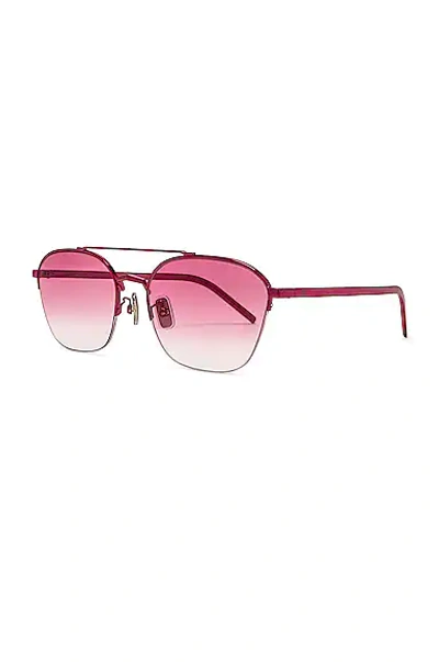 Shop Givenchy Gv Speed Metal Sunglasses In Shiny Pink & Gradient Mirror Violet