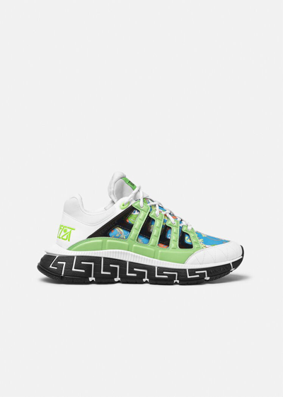 Shop Versace Trigreca Sneakers, Male, Blue+green, 47