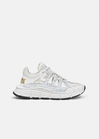 Shop Versace Trigreca Sneakers In White