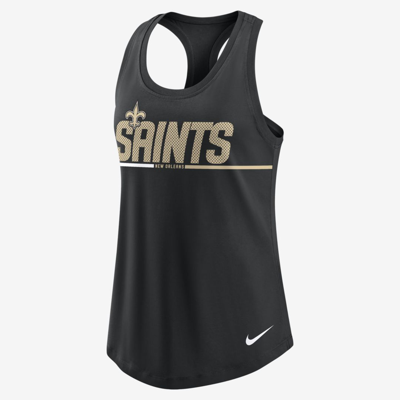 Shop Nike Women's City (nfl New Orleans Saints) Racerback Tank Top In Black