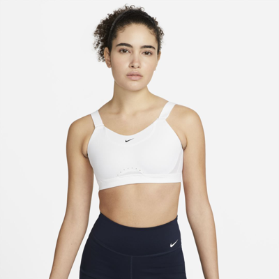 Shop Nike Women's Alpha High-support Padded Adjustable Sports Bra In White