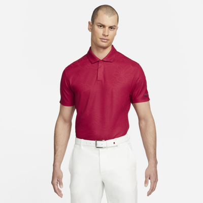 Shop Nike Dri-fit Adv Tiger Woods Men's Golf Polo In Team Red,gym Red,black