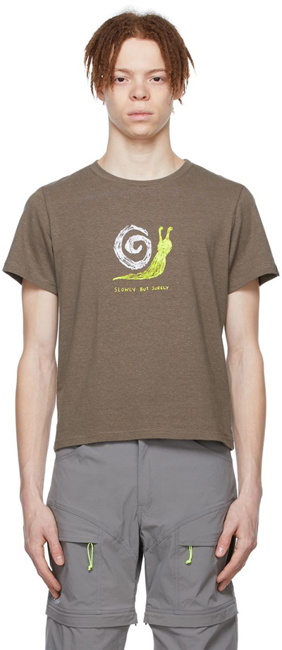 Shop Ostrya Brown Escargot T-shirt In Fng Fungi