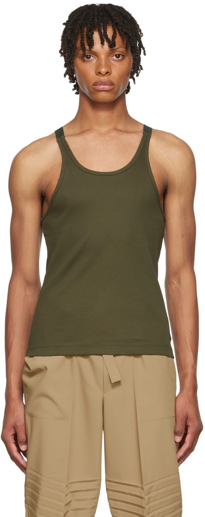 Dion Lee Ssense Exclusive Green Tank Top In Moss