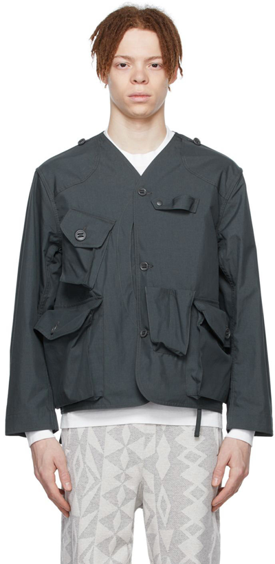 Shop South2 West8 Gray Cotton Jacket In B-charcoal