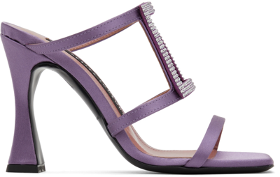Shop Les Petits Joueurs Purple Hoya Heeled Sandals In Amethyst